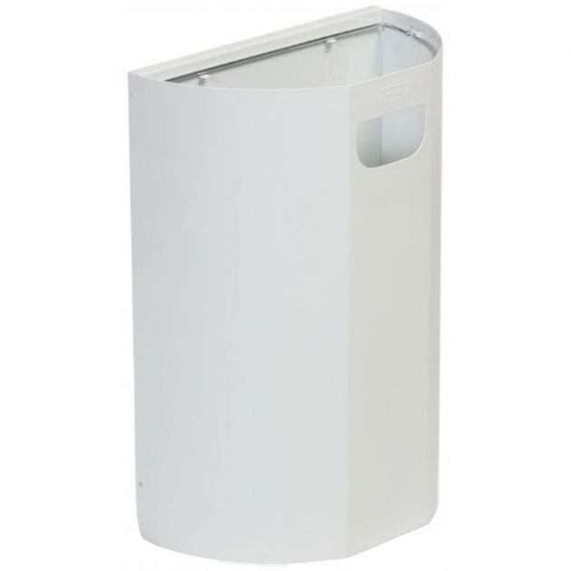 Poubelle murale métal 40 L blanc
