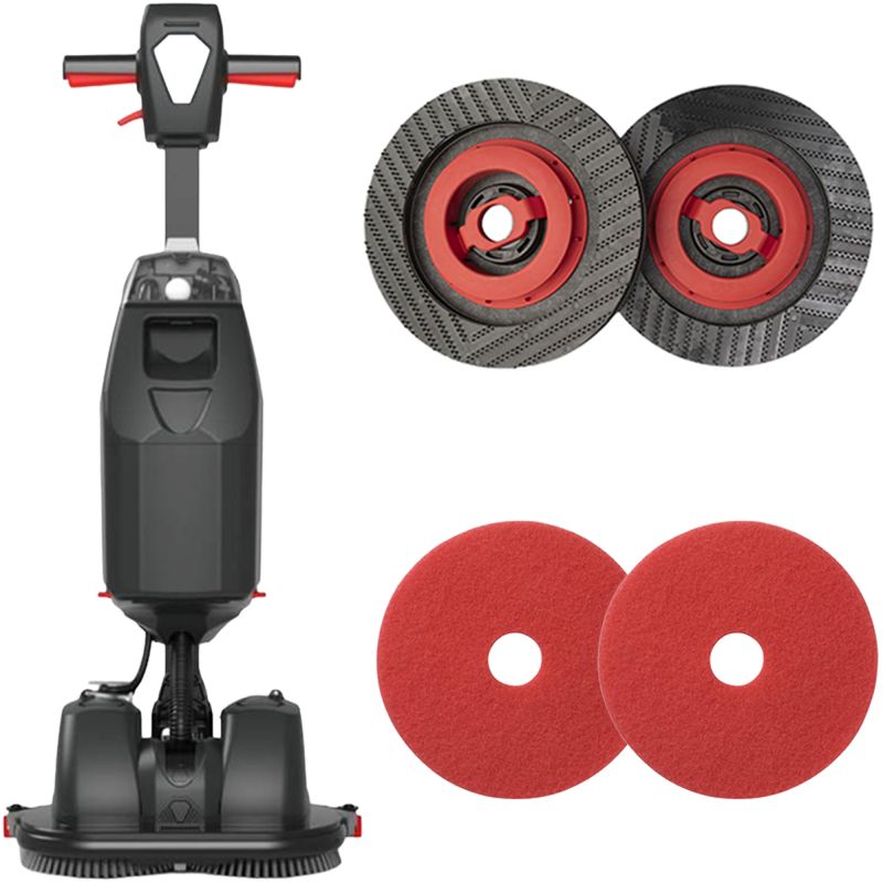 Autolaveuse compacte à batterie Numatic 440NX avec brosse rouge
