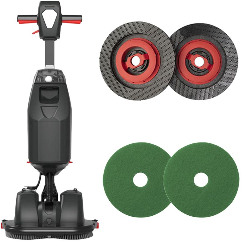 Autolaveuse compacte à batterie Numatic 440NX avec brosse vert