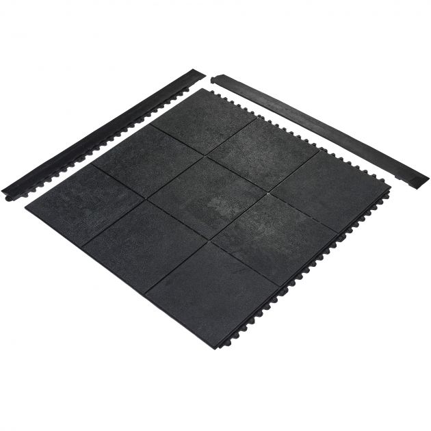 Bordure d'angle nitrile pour dalles 0,9 m épaisseur 18 mm ambiance noir