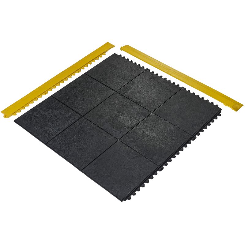 Bordure d'angle nitrile pour dalles 0,9 m épaisseur 18 mm ambiance jaune