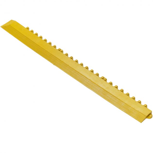 Bordure d'angle nitrile pour dalles 0,9 m épaisseur 18 mm male jaune