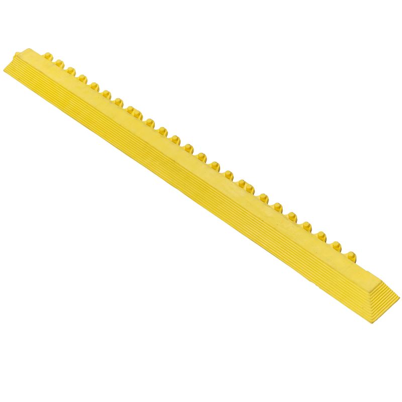 Bordure d'angle nitrile jaune pour dalles 0,9 m épaisseur 18 mm male