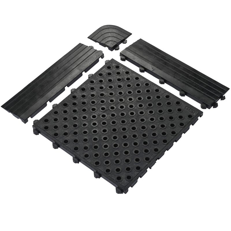 Bord pour dalle anti-fatigue 0,5 m épaisseur 24 mm 3 options noir