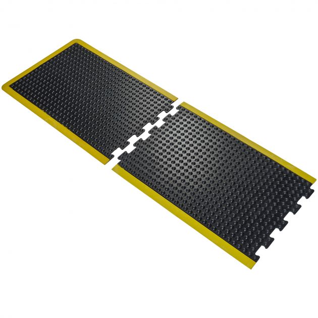 Dalle à bord jaune emboitable extrémité et central