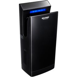 Sèche-mains automatique air pulsé filtre Hepa Xair noir profil