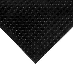 Tapis caoutchouc nitrile pastilles 3 mm noir rouleau 1000 x 120 cm