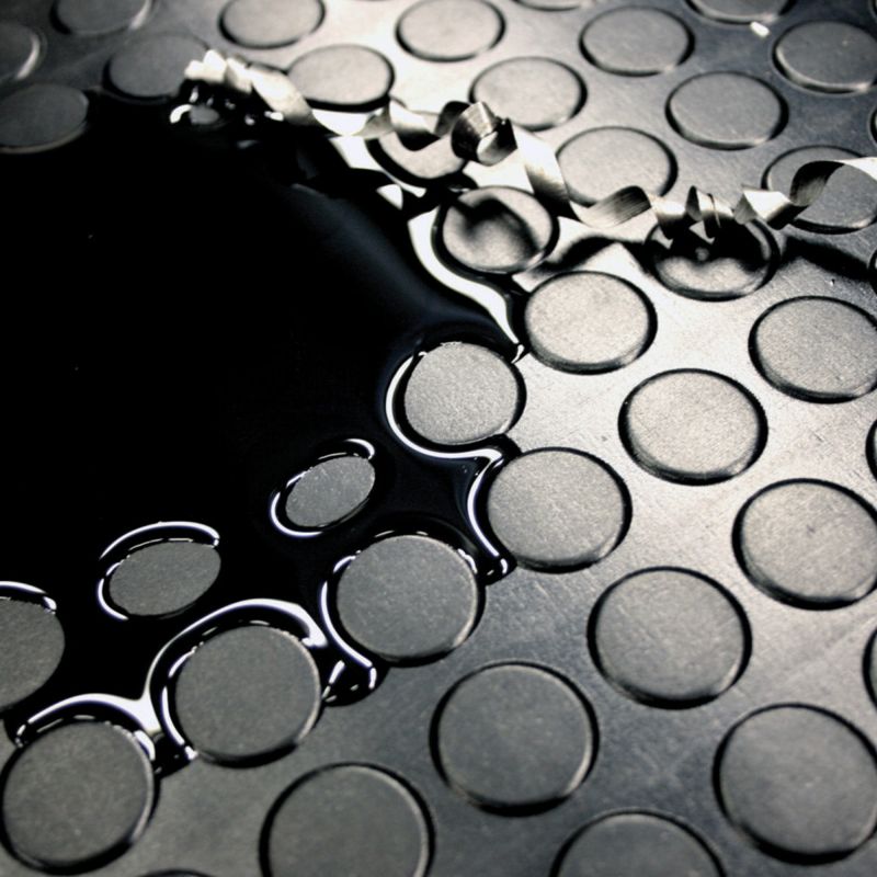 Tapis caoutchouc nitrile pastilles 3 mm noir rouleau 1000 x 120 cm zoom