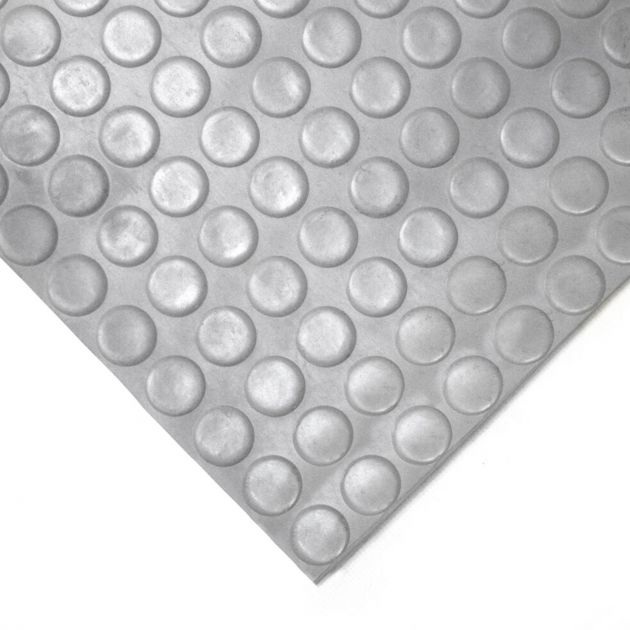 Tapis caoutchouc nitrile pastilles 3 mm gris rouleau 1000 x 120 cm