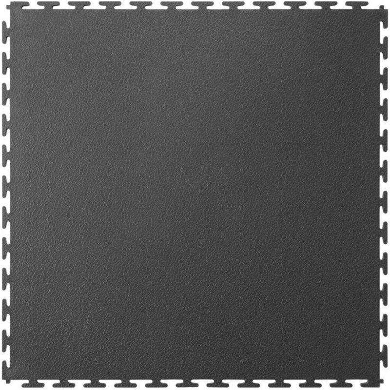 Dalle emboitable texturée en PVC 7 mm face gris anthracite