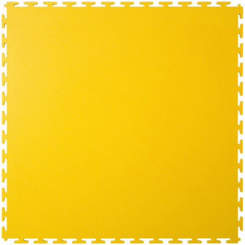 Dalle emboitable texturée en PVC 7 mm face jaune