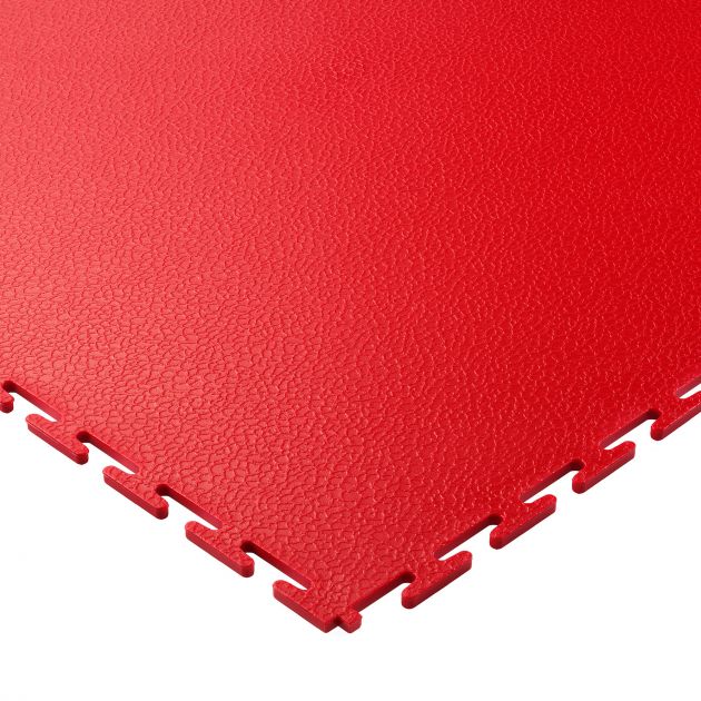 Dalle emboitable texturée en PVC 7 mm rouge