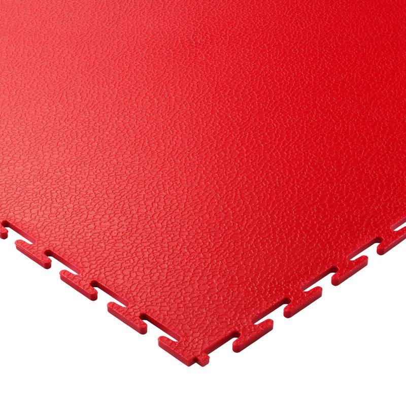 Dalle emboitable texturée en PVC 7 mm rouge
