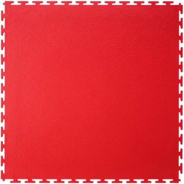 Dalle emboitable texturée en PVC 7 mm face rouge