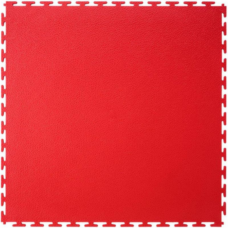 Dalle emboitable texturée en PVC 7 mm face rouge