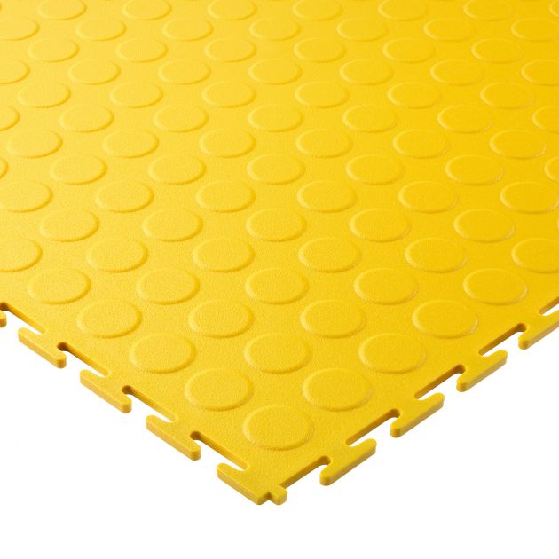Dalle emboitable pastille en PVC 7 mm jaune