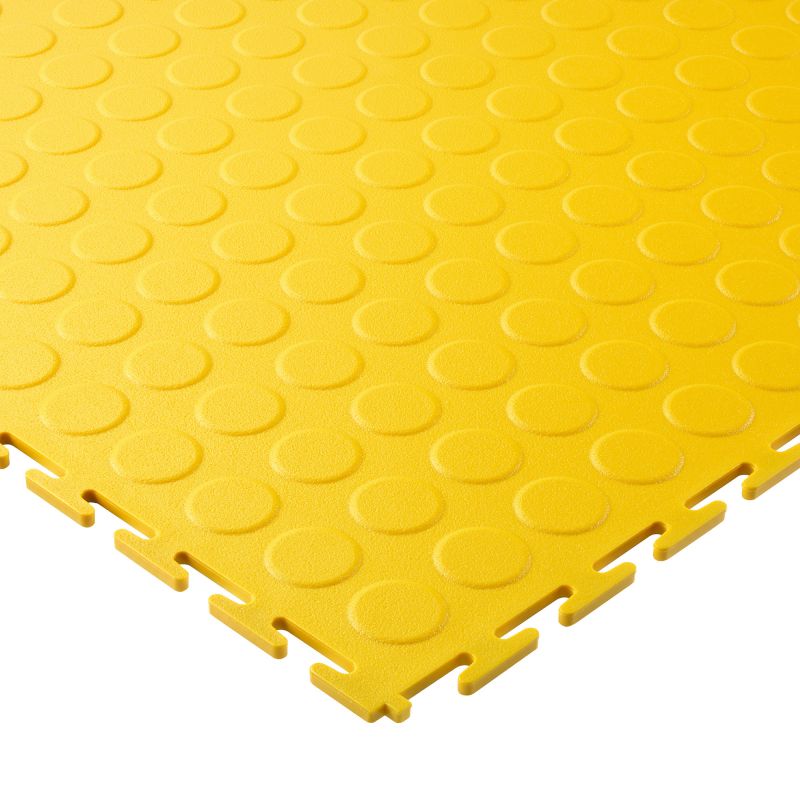 Dalle emboitable pastille en PVC 7 mm jaune