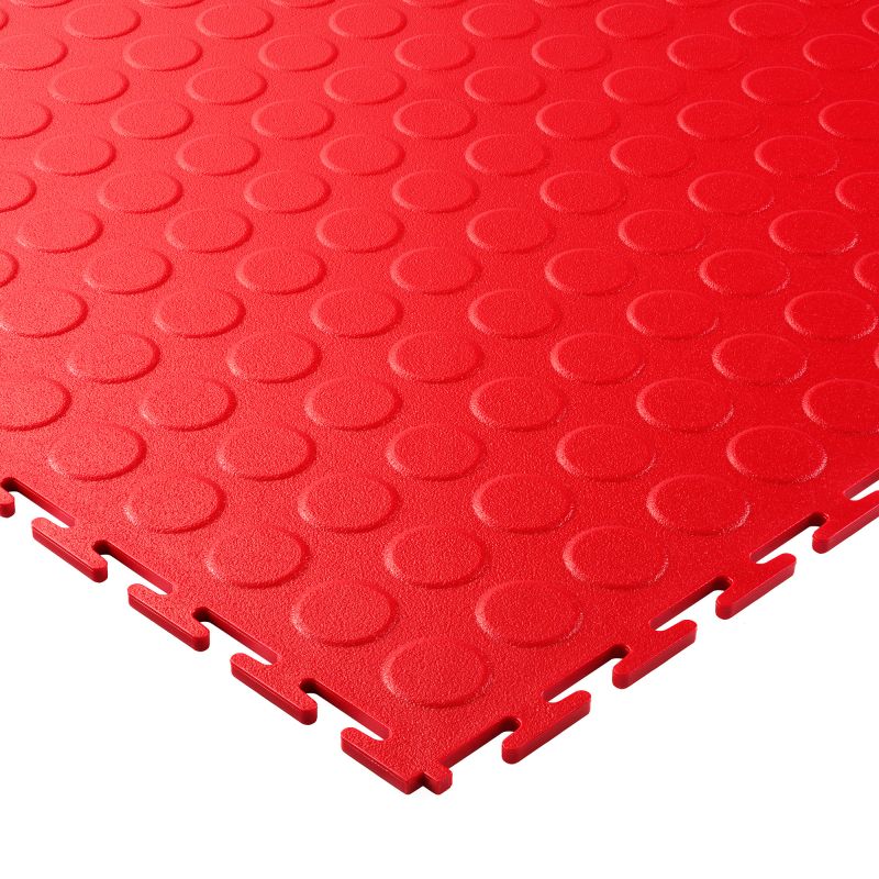 Dalle emboitable pastille en PVC 7 mm rouge