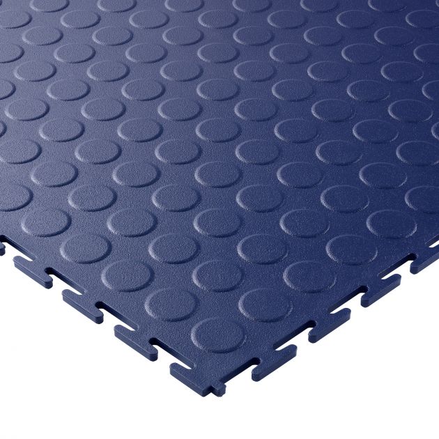 Dalle emboitable pastille en PVC 7 mm bleu