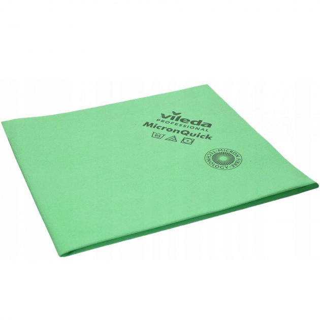 Lavette non-tissée microfibre Micron Quick Vileda vert
