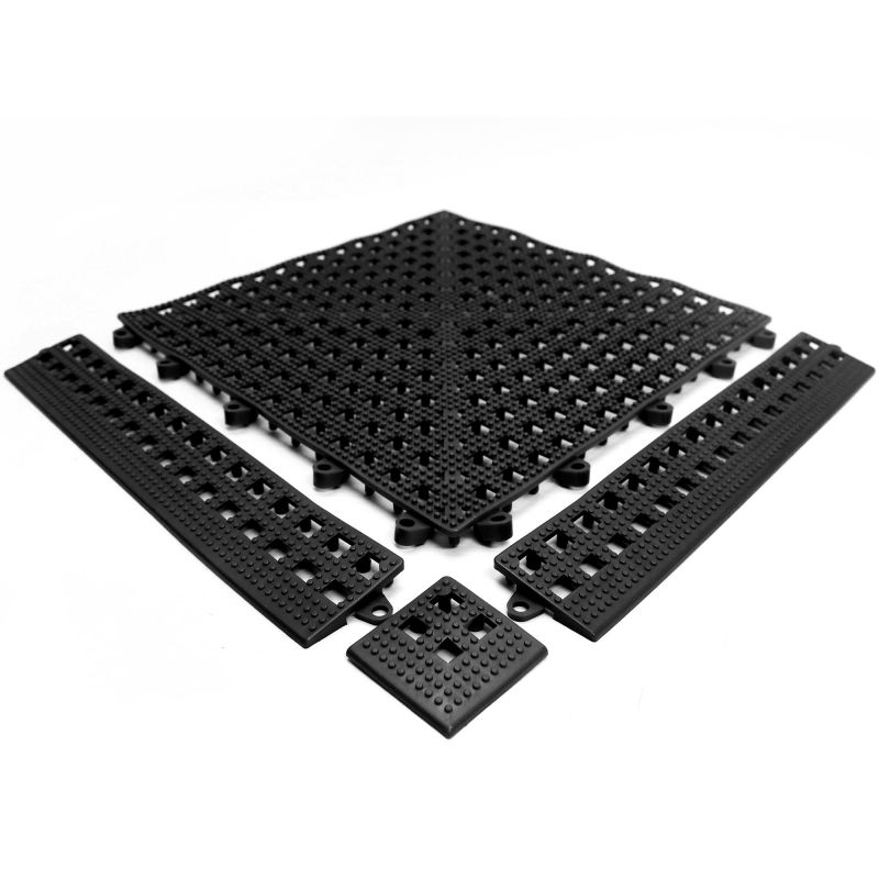 Dalle en vinyle épaisseur 13 mm noir bordures