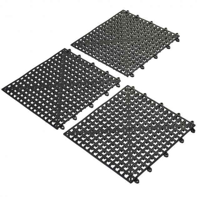 Dalle en vinyle épaisseur 13 mm noir emboitage