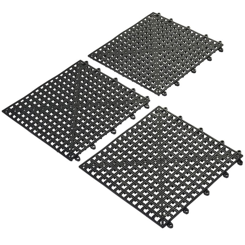 Dalle en vinyle épaisseur 13 mm noir emboitage