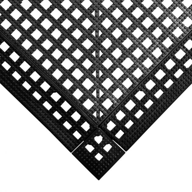 Dalle en vinyle épaisseur 13 mm noir angle