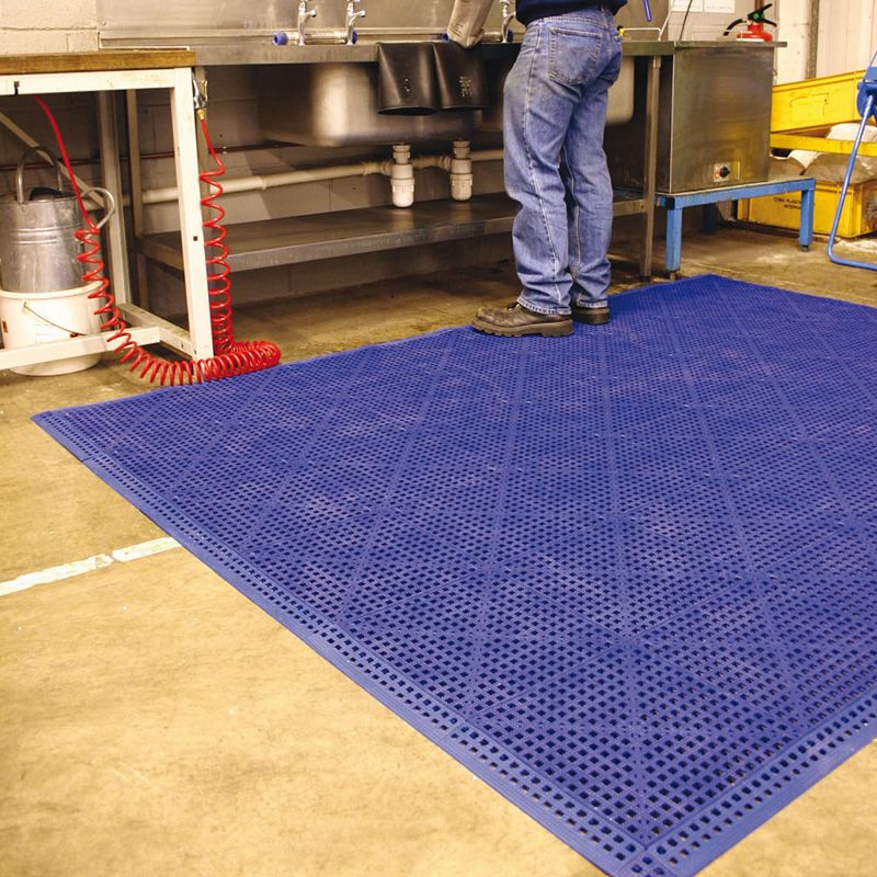 Dalle en vinyle épaisseur 13 mm bleu ambiance