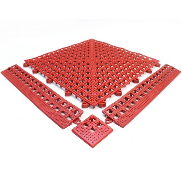 Bordure pour dalle en vinyle épaisseur 13 mm rouge