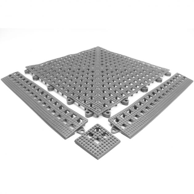 Bordure pour dalle en vinyle épaisseur 13 mm gris