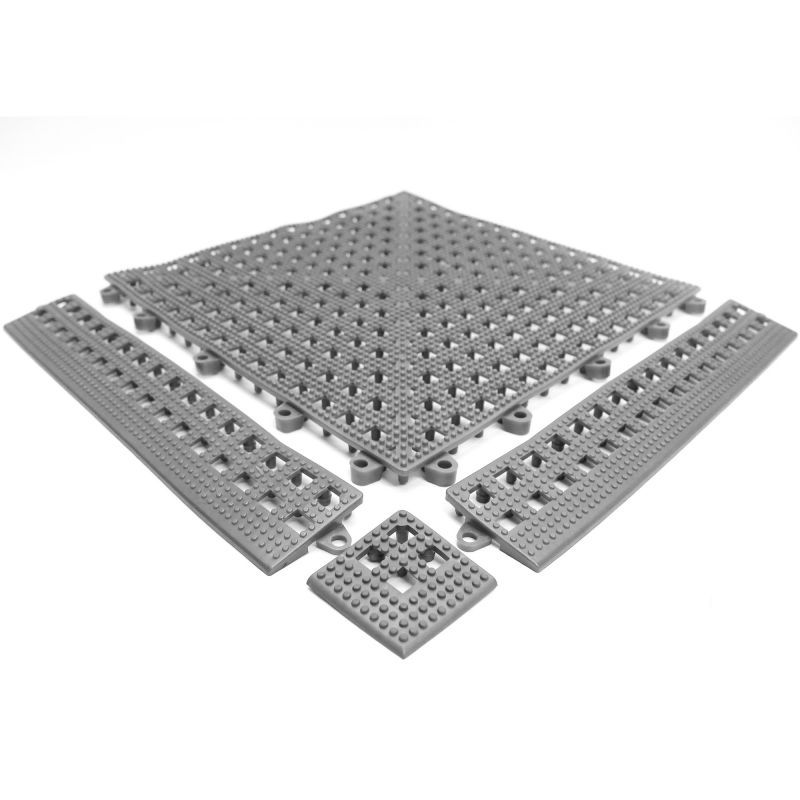 Bordure pour dalle en vinyle épaisseur 13 mm gris