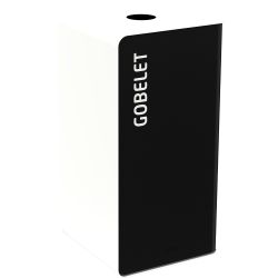 Poubelle de tri en métal gris Cubatri 40 L Gobelet
