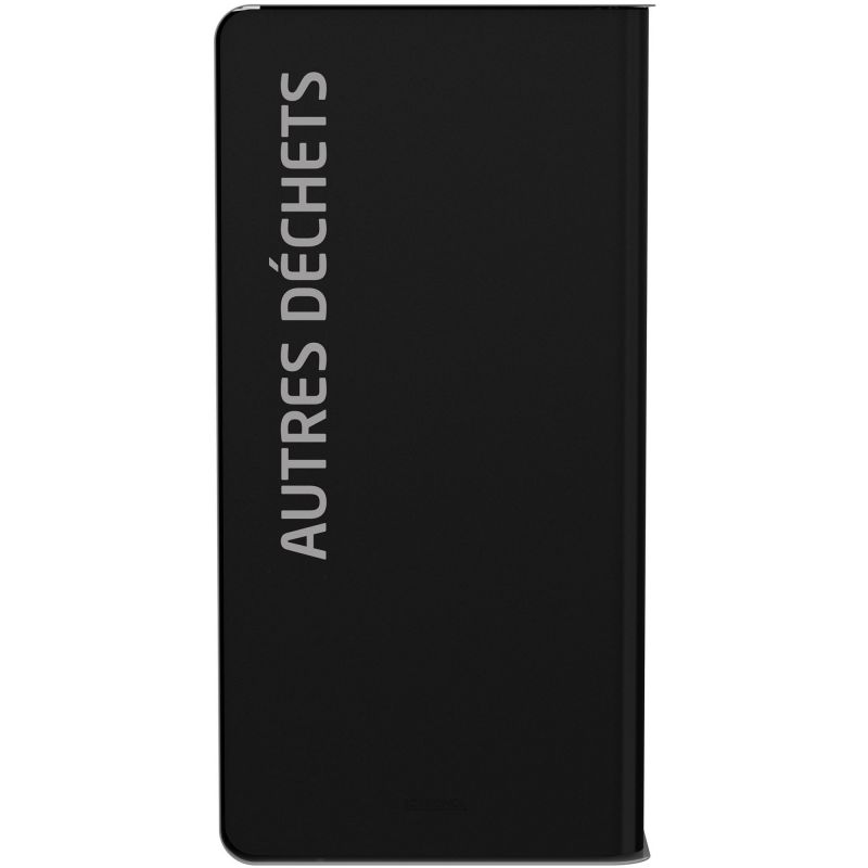 Poubelle de tri en métal gris Cubatri tout venant face 