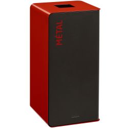 Poubelle de tri en métal gris Cubatri 40 L Métal