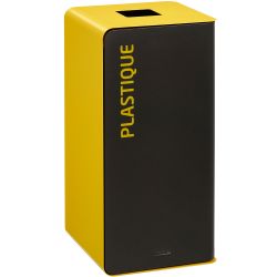 Poubelle de tri en métal gris Cubatri plastique 40L/75L