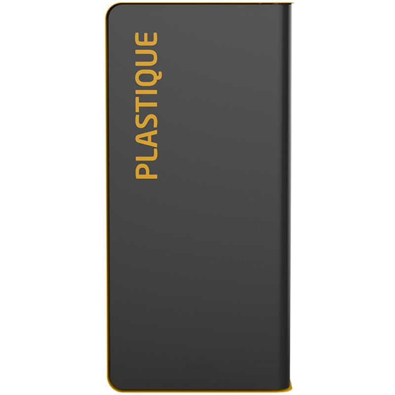 Poubelle de tri en métal gris Cubatri plastique face