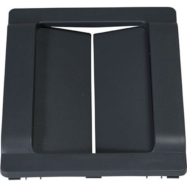 Ouverture à rabats pivotants pour poubelle de tri sélectif