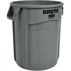 Poubelle ronde plastique BRUTE Gris 121 L