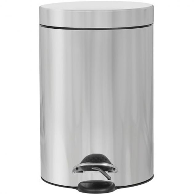 COLLECTEUR à pédale 3L métal face gris