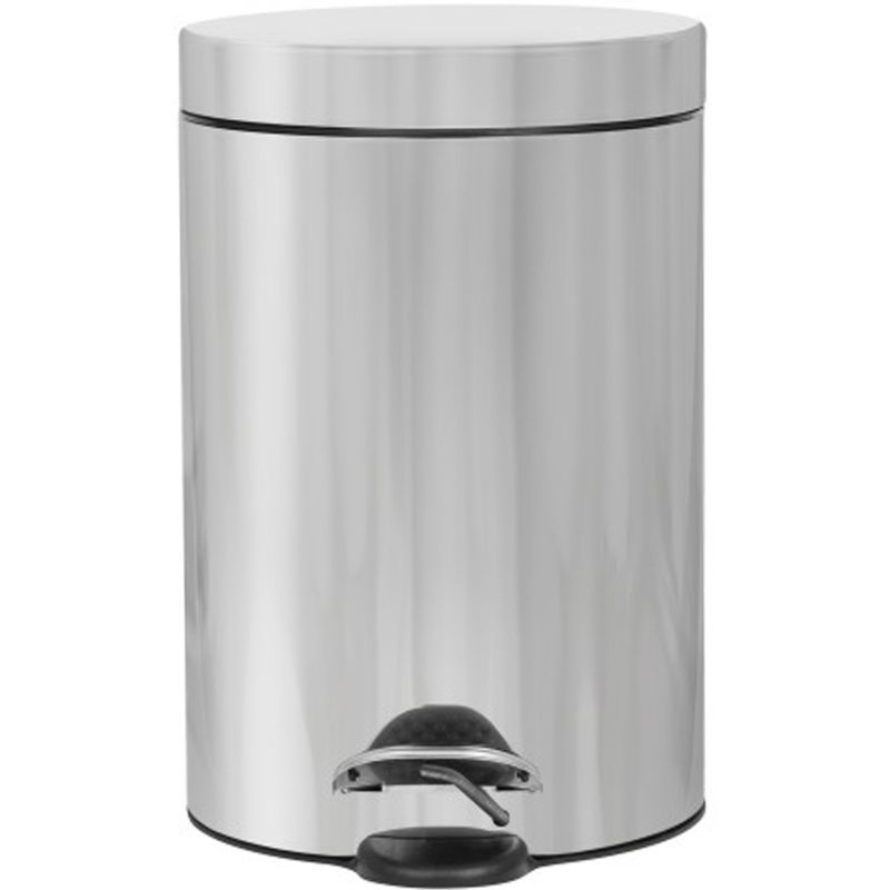 COLLECTEUR à pédale 3L métal face gris