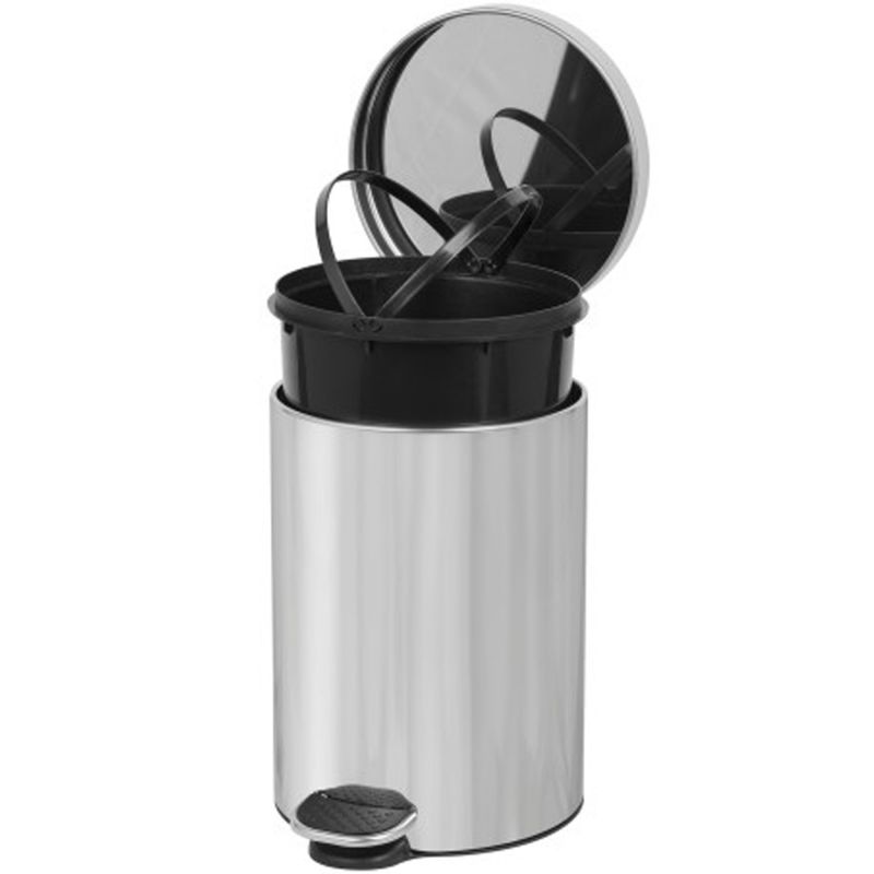 COLLECTEUR à pédale 3L métal ouvert gris