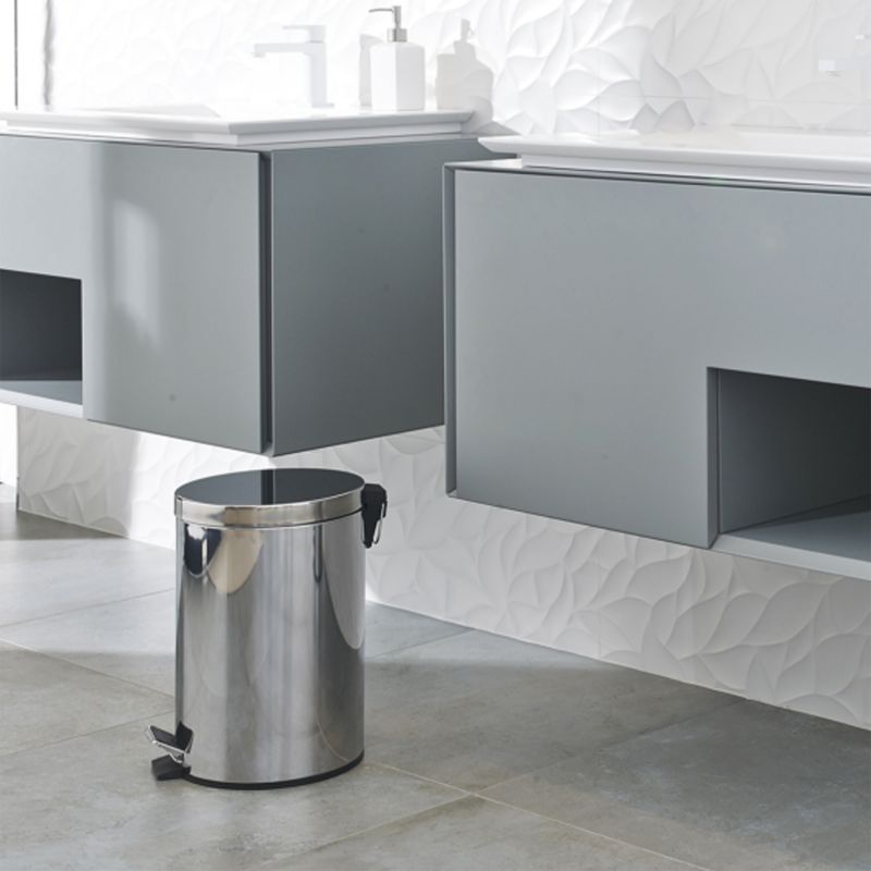 COLLECTEUR à pédale 3L métal ambiance gris