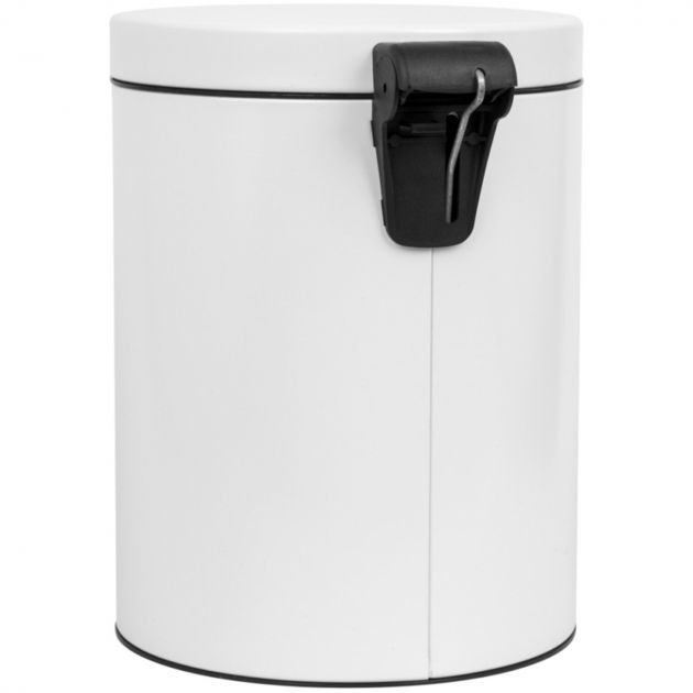 COLLECTEUR à pédale 5L métal dos blanc