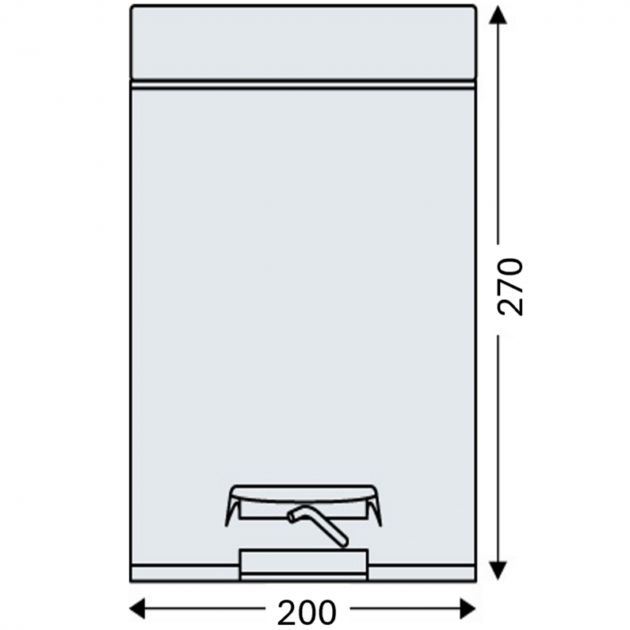 COLLECTEUR à pédale 5L métal schema