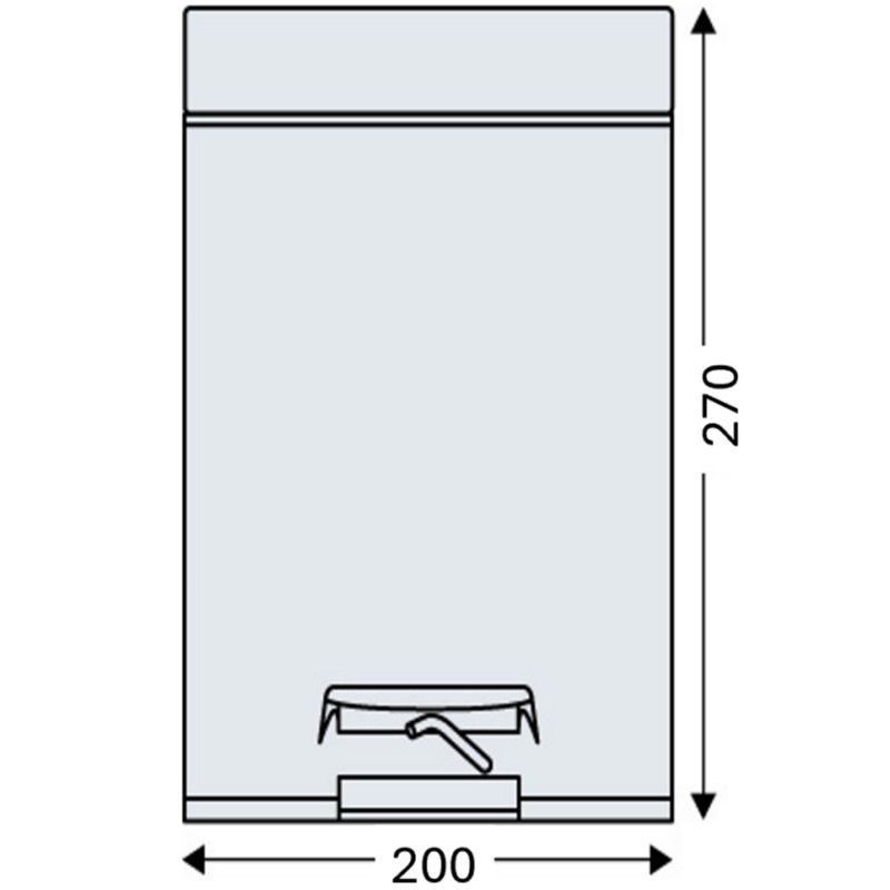 COLLECTEUR à pédale 5L métal schema