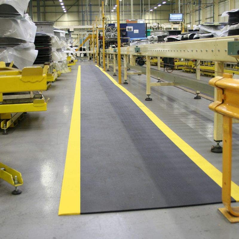 Tapis orthomat standard 9,5 mm sur mesure jaune noir longueur