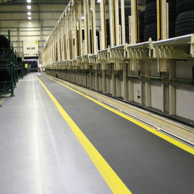 Tapis orthomat standard 9,5 mm sur mesure jaune noir linéaire