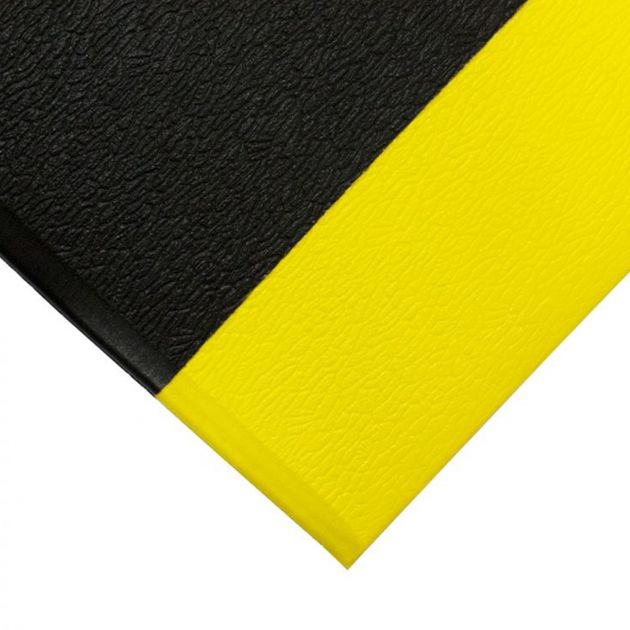 Tapis orthomat standard 9,5 mm sur mesure jaune noir coin