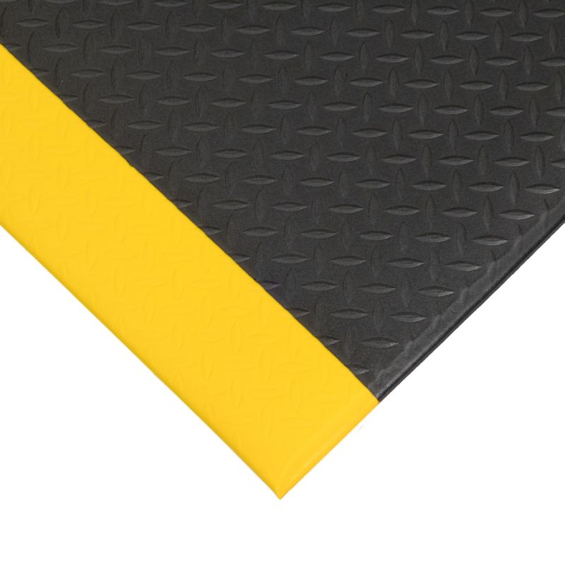 Tapis diamond orthomat standard 9,5 mm sur mesure noir/jaune coin